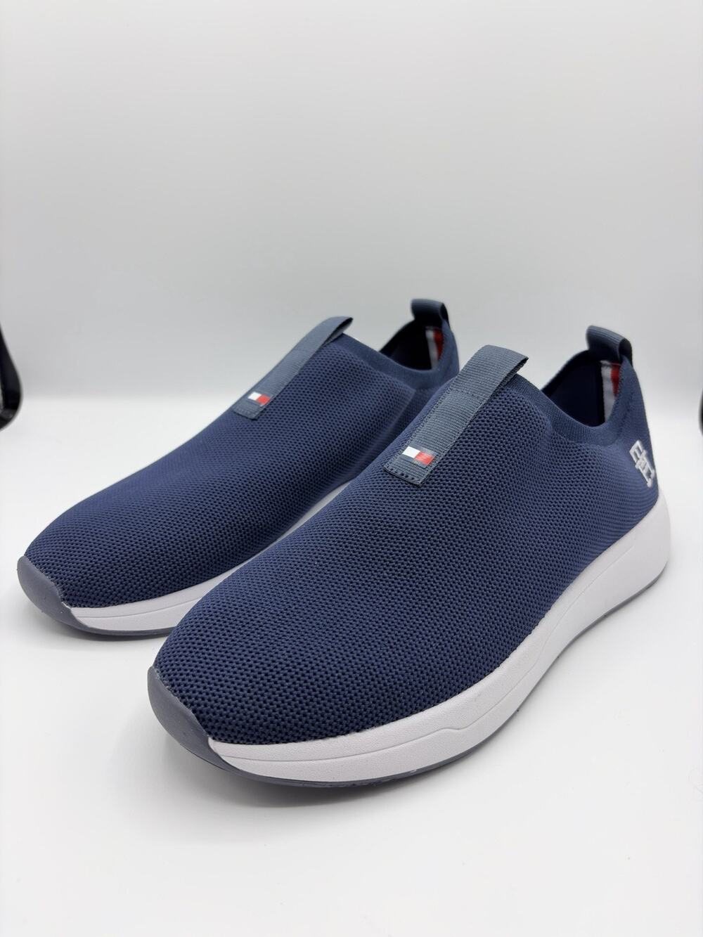 Tommy Hilfiger Ada Lightweight Knit Slip-On Sneakers Dark Blue/White Women’s 10